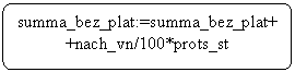 ����-�����: �������������� �������: summa_bez_plat:=summa_bez_plat+ +nach_vn/100*prots_st